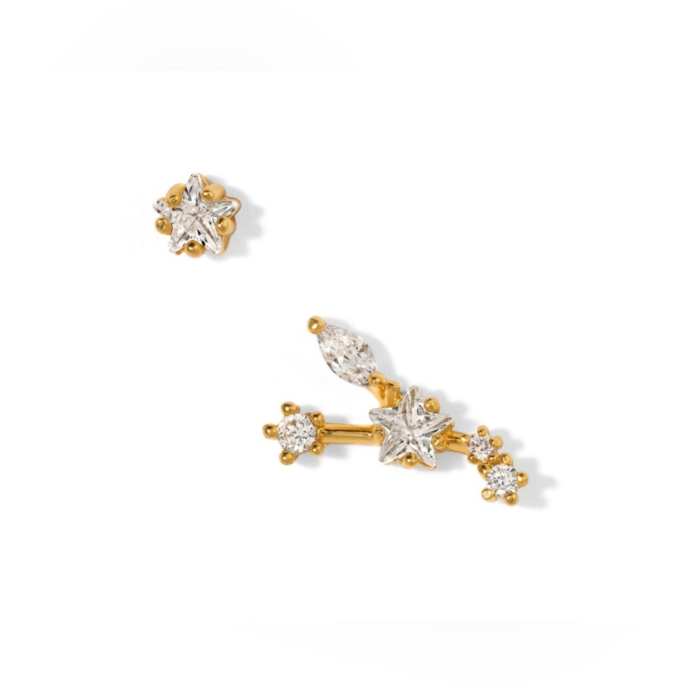 NWT Girls Crew Faux Cubic Zirconia Constellation Stud Earrings - Taurus